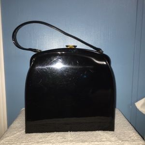 VINTAGE 60'S PATENT LEATHER HANDBAG